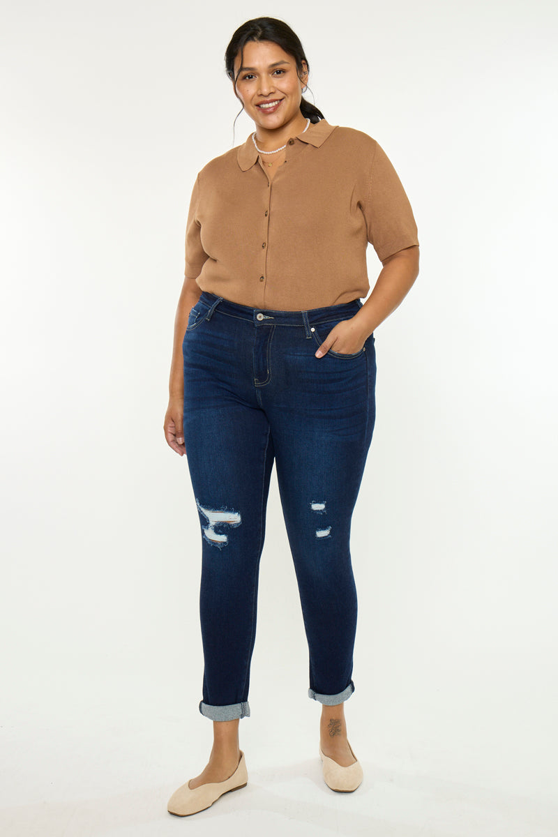 Berenice Mid Rise Ankle Skinny (Plus Size) - Official Kancan USA