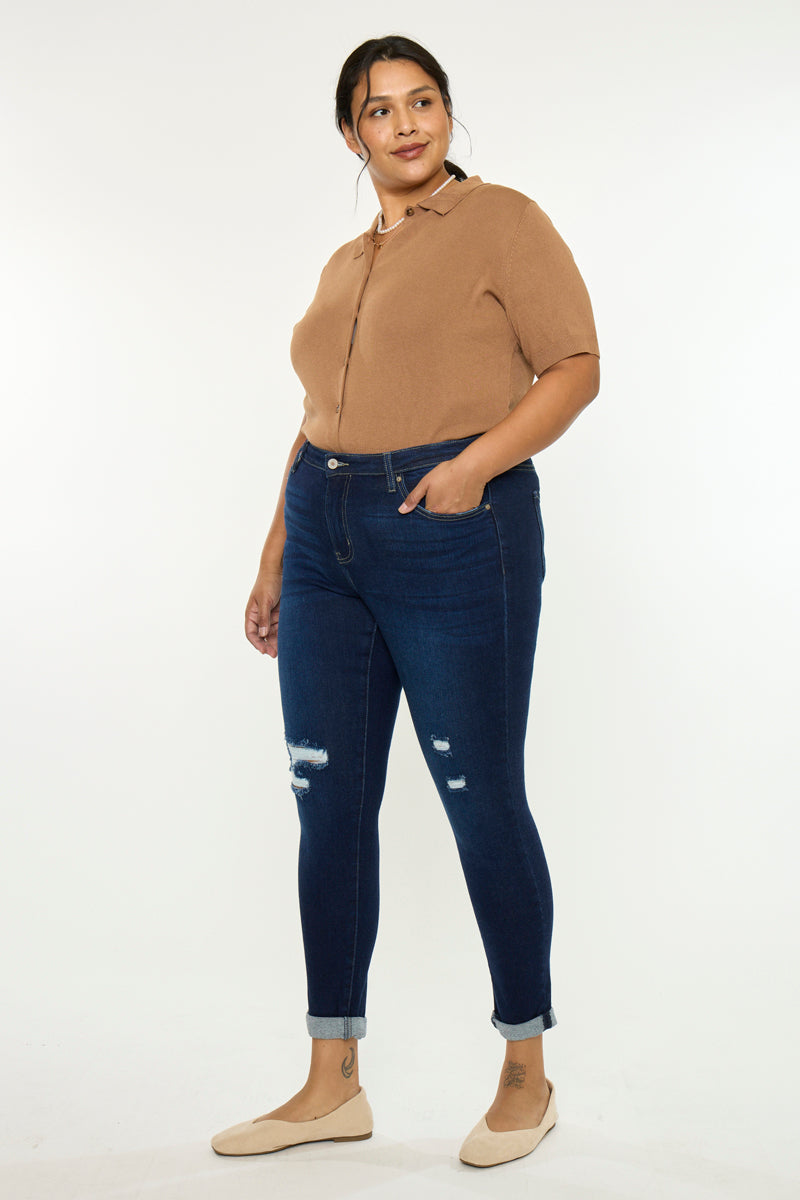 Berenice Mid Rise Ankle Skinny (Plus Size) - Official Kancan USA