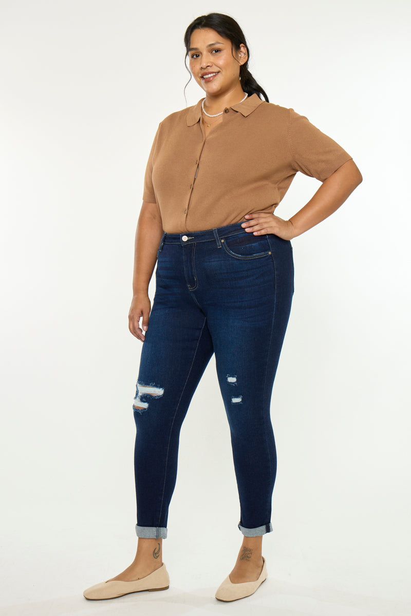 Berenice Mid Rise Ankle Skinny (Plus Size) - Official Kancan USA