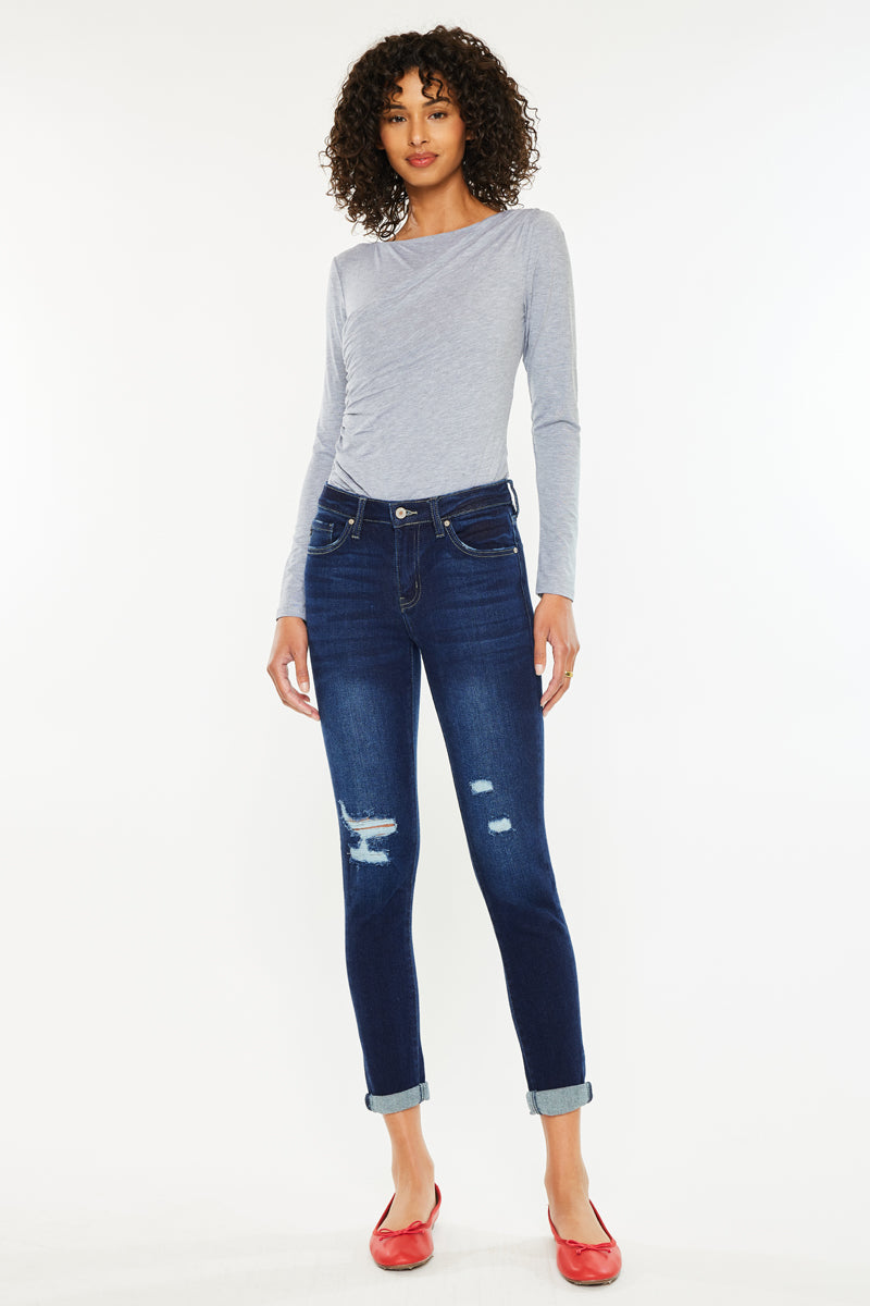 Hudson Mid Rise Ankle Skinny Jeans - Official Kancan USA