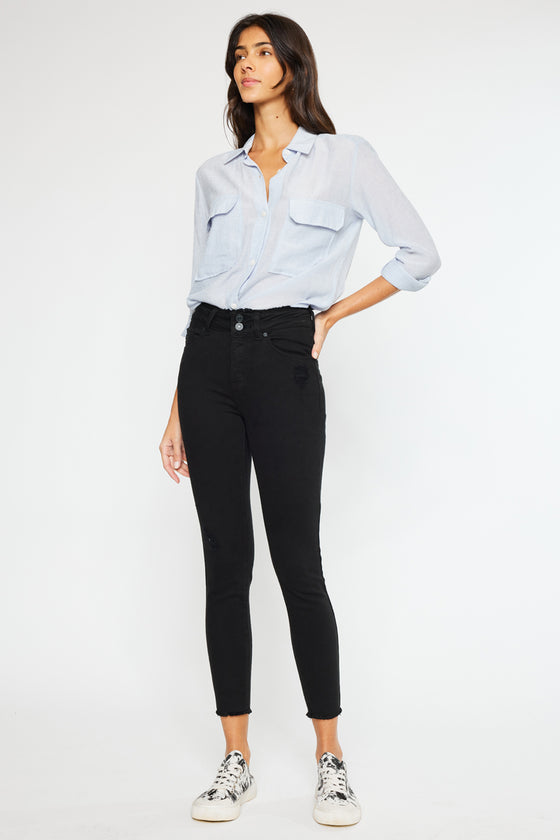 Danica High Rise Ankle Skinny Jeans - Official Kancan USA