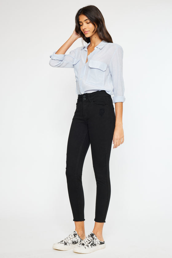 Danica High Rise Ankle Skinny Jeans - Official Kancan USA