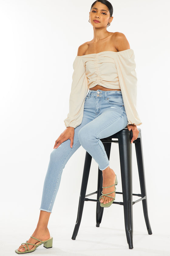 Danica High Rise Ankle Skinny Jeans - Official Kancan USA
