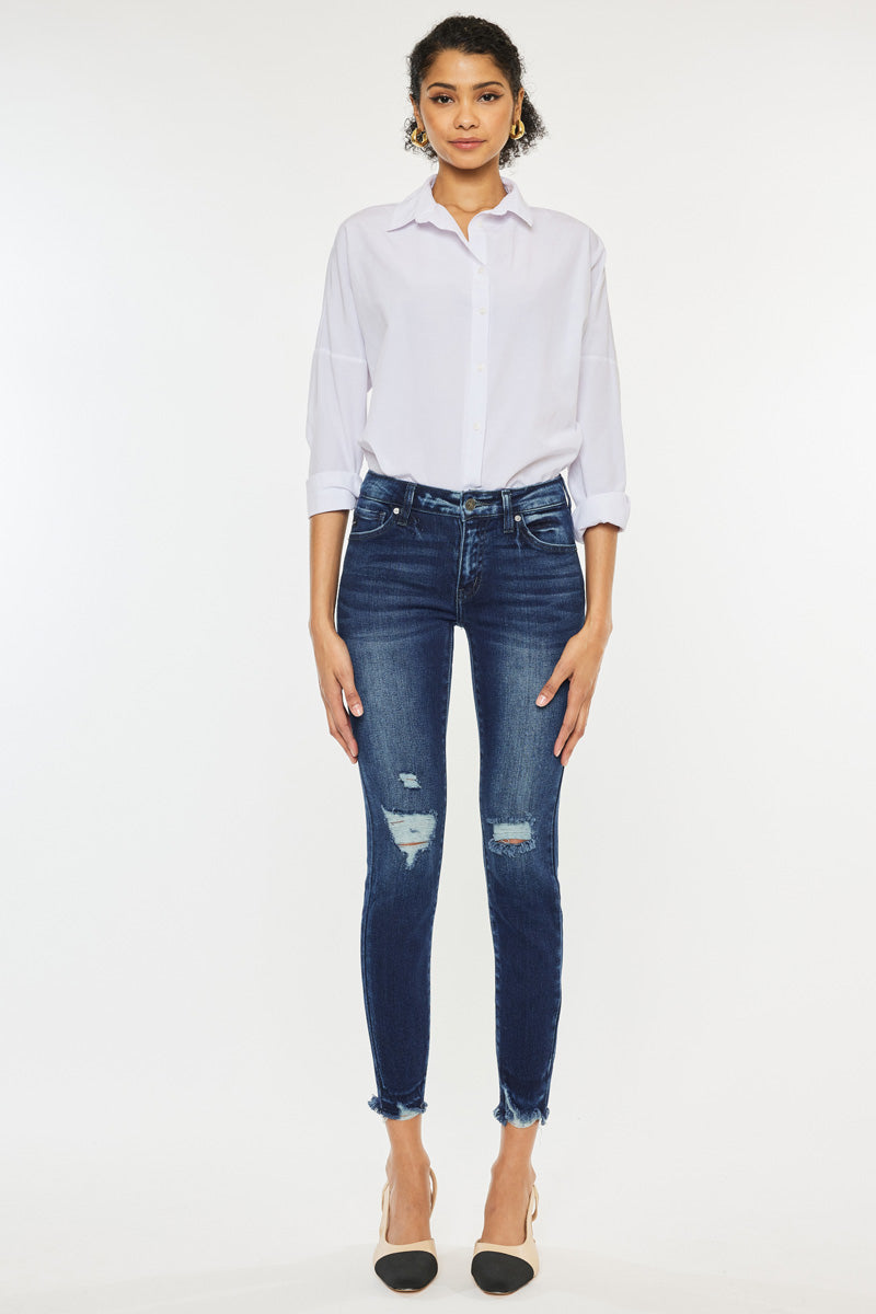 Electra Mid Rise Ankle Skinny – Kancan USA