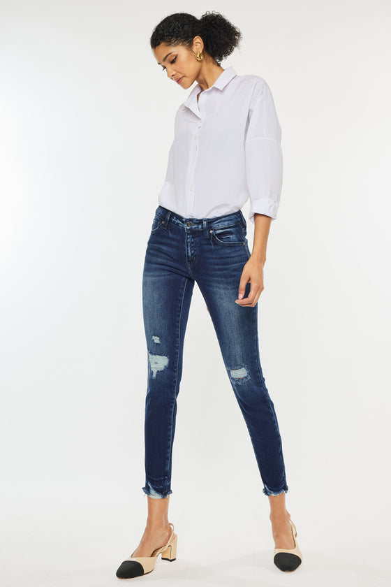 Electra Mid Rise Ankle Skinny Jeans - Official Kancan USA