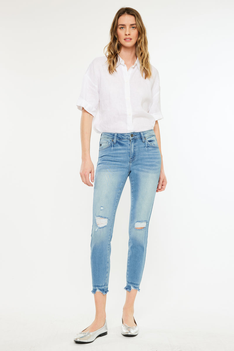 Electra Mid Rise Ankle Skinny – Kancan USA