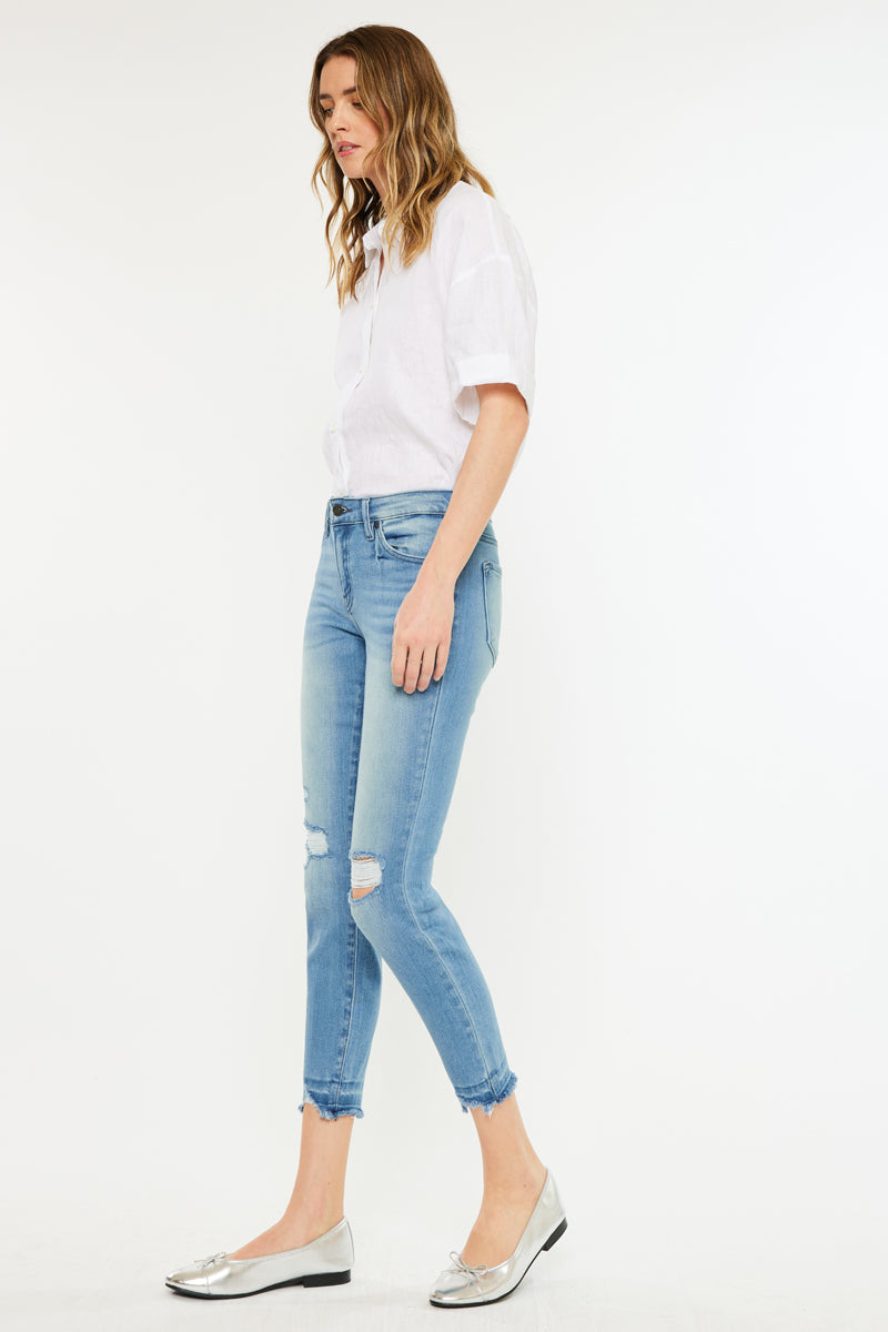 Electra Mid Rise Ankle Skinny Jeans - Official Kancan USA