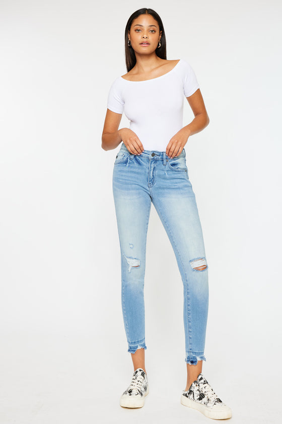 Electra Mid Rise Ankle Skinny Jeans - Official Kancan USA