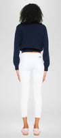 Electra White Mid Rise Ankle Skinny Jeans - Official Kancan USA