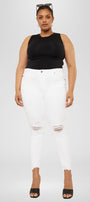 Lux Mid Rise Ankle Skinny Jeans (Plus Size) - Official Kancan USA