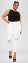 Lux Mid Rise Ankle Skinny Jeans (Plus Size) - Official Kancan USA