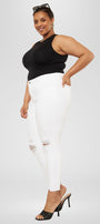 Lux Mid Rise Ankle Skinny Jeans (Plus Size) - Official Kancan USA