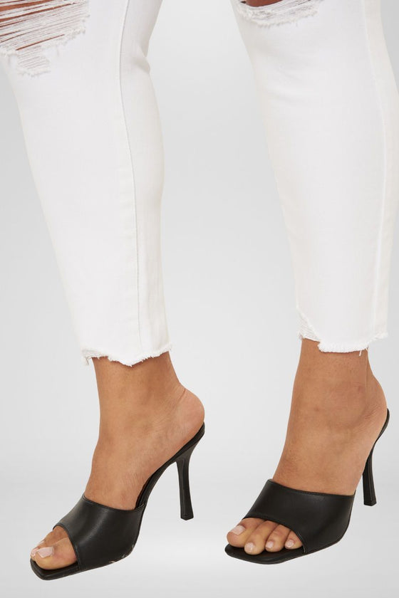 Lux Mid Rise Ankle Skinny Jeans (Plus Size) - Official Kancan USA