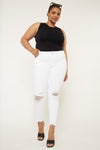 Lux Mid Rise Ankle Skinny Jeans (Plus Size) - Official Kancan USA