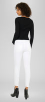 Electra White Mid Rise Ankle Skinny - Official Kancan USA