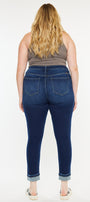 Lurdes Mid Rise Ankle Skinny Jeans (Plus Size) - Official Kancan USA