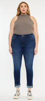Lurdes Mid Rise Ankle Skinny Jeans (Plus Size) - Official Kancan USA