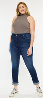 Lurdes Mid Rise Ankle Skinny Jeans (Plus Size) - Official Kancan USA