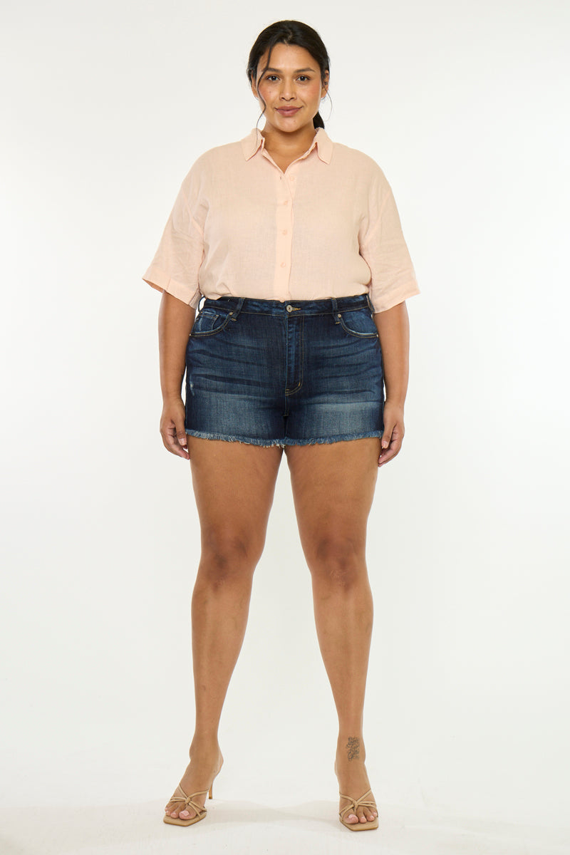 Ellie High Rise Shorts (Plus Size) - Official Kancan USA