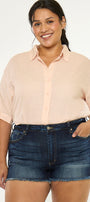 Ellie High Rise Shorts (Plus Size) - Official Kancan USA
