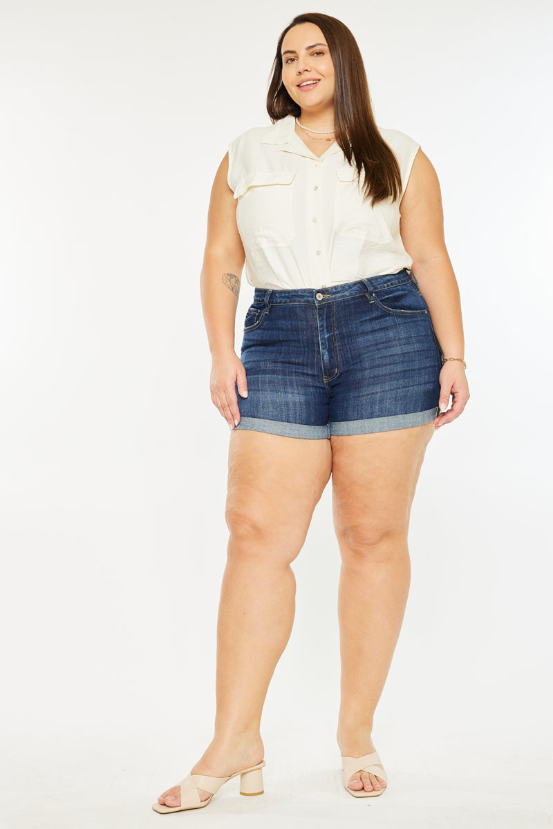 Gabriella High Rise Shorts (Plus Size) - Official Kancan USA