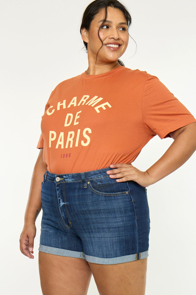 Gabriella High Rise Shorts (Plus Size) - Official Kancan USA