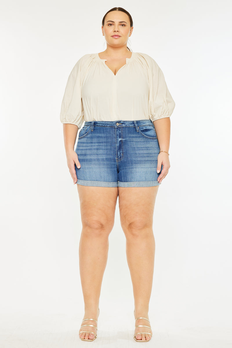 Gabriella High Rise Shorts (Plus Size) - Official Kancan USA