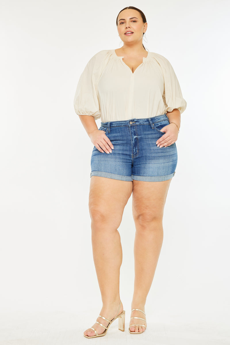 Gabriella High Rise Shorts (Plus Size) - Official Kancan USA