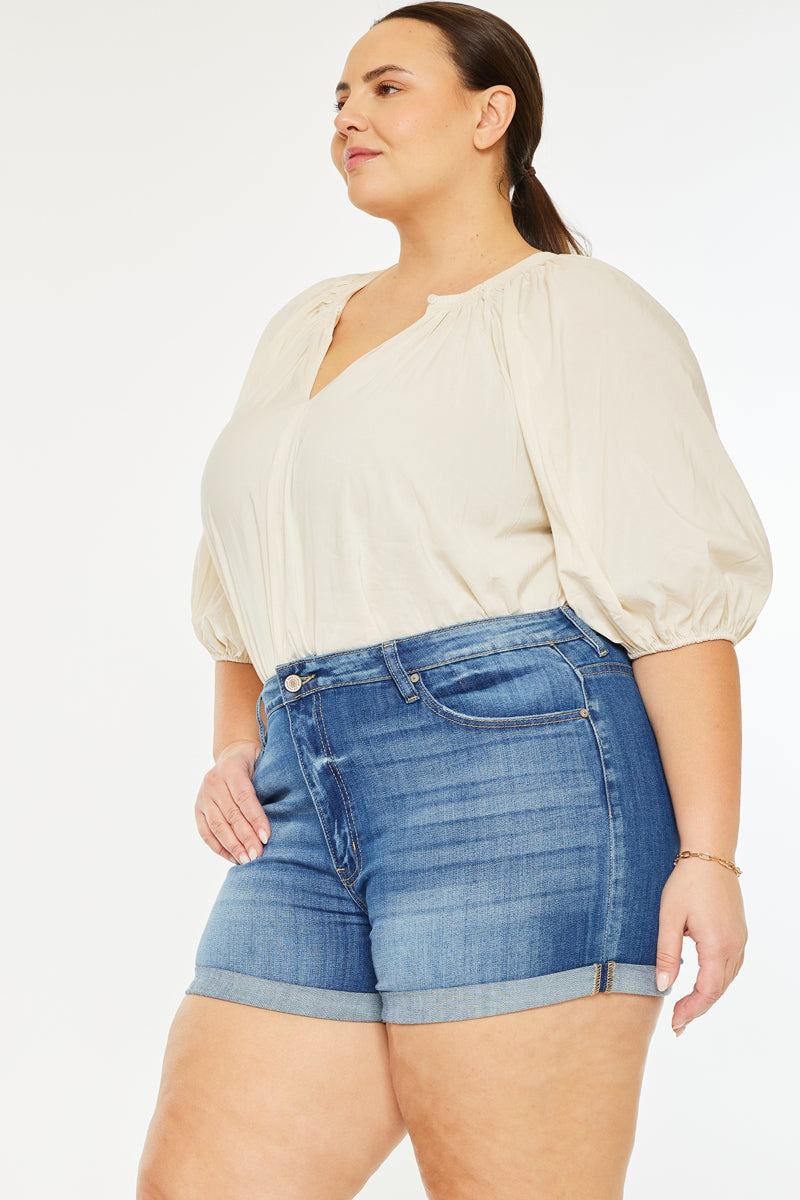 Gabriella High Rise Shorts (Plus Size) - Official Kancan USA