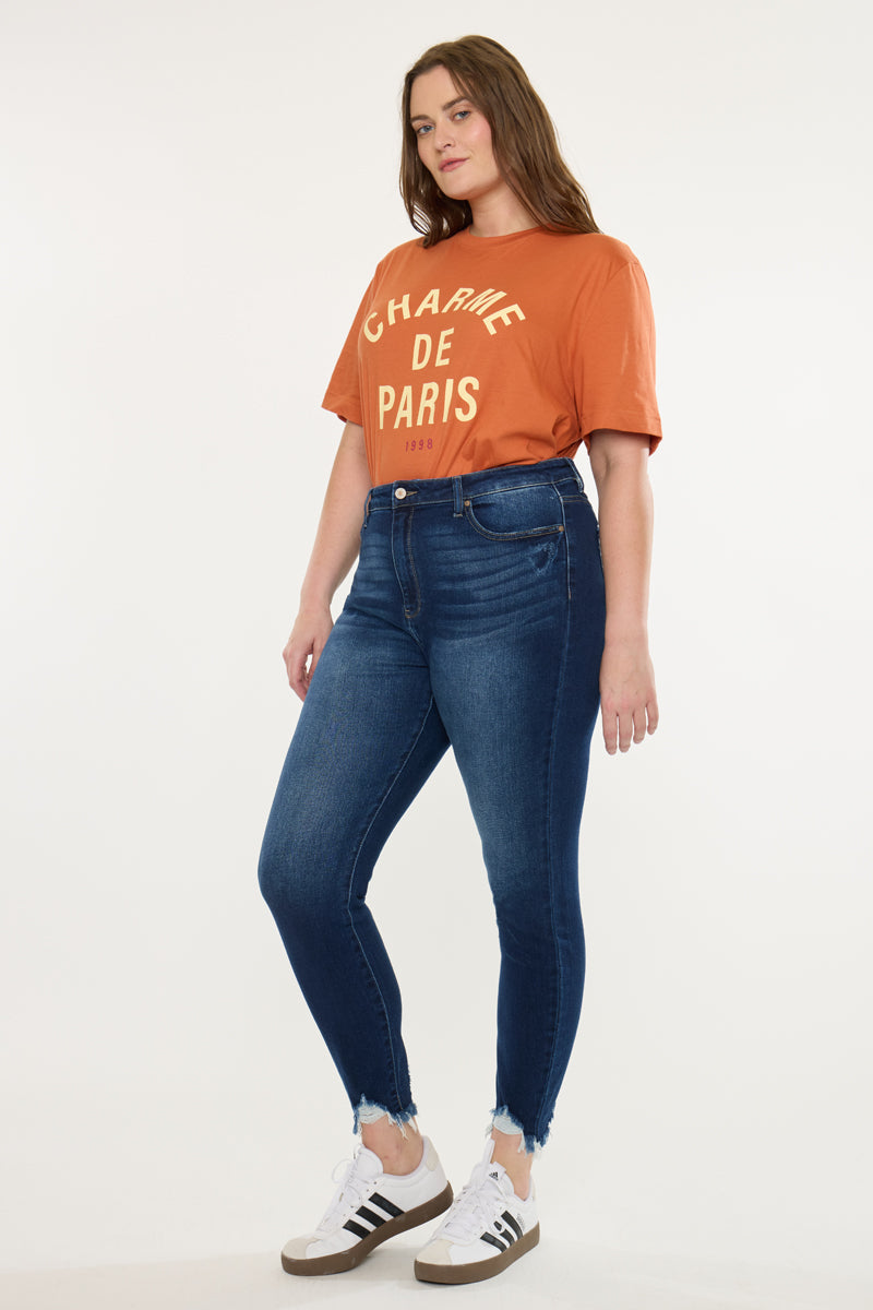 Lucero High Rise Ankle Skinny Jeans (Plus Size)