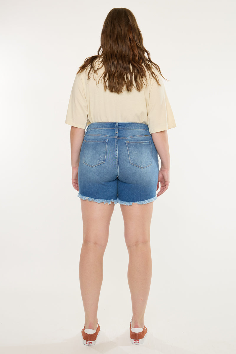 Zelda Mid Rise Shorts  (Plus Size)