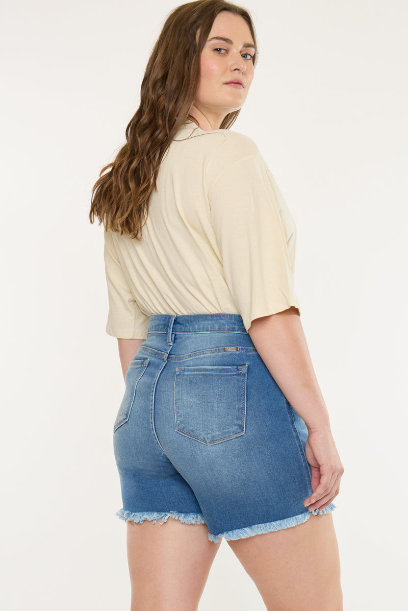 Zelda Mid Rise Shorts  (Plus Size)