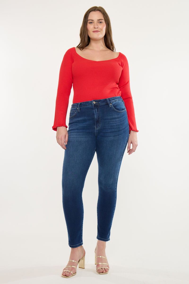 Klarissa  High Rise Super Skinny Jeans  (Plus Size)
