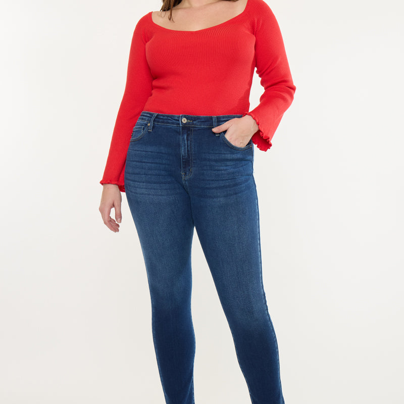 Klarissa  High Rise Super Skinny Jeans  (Plus Size)