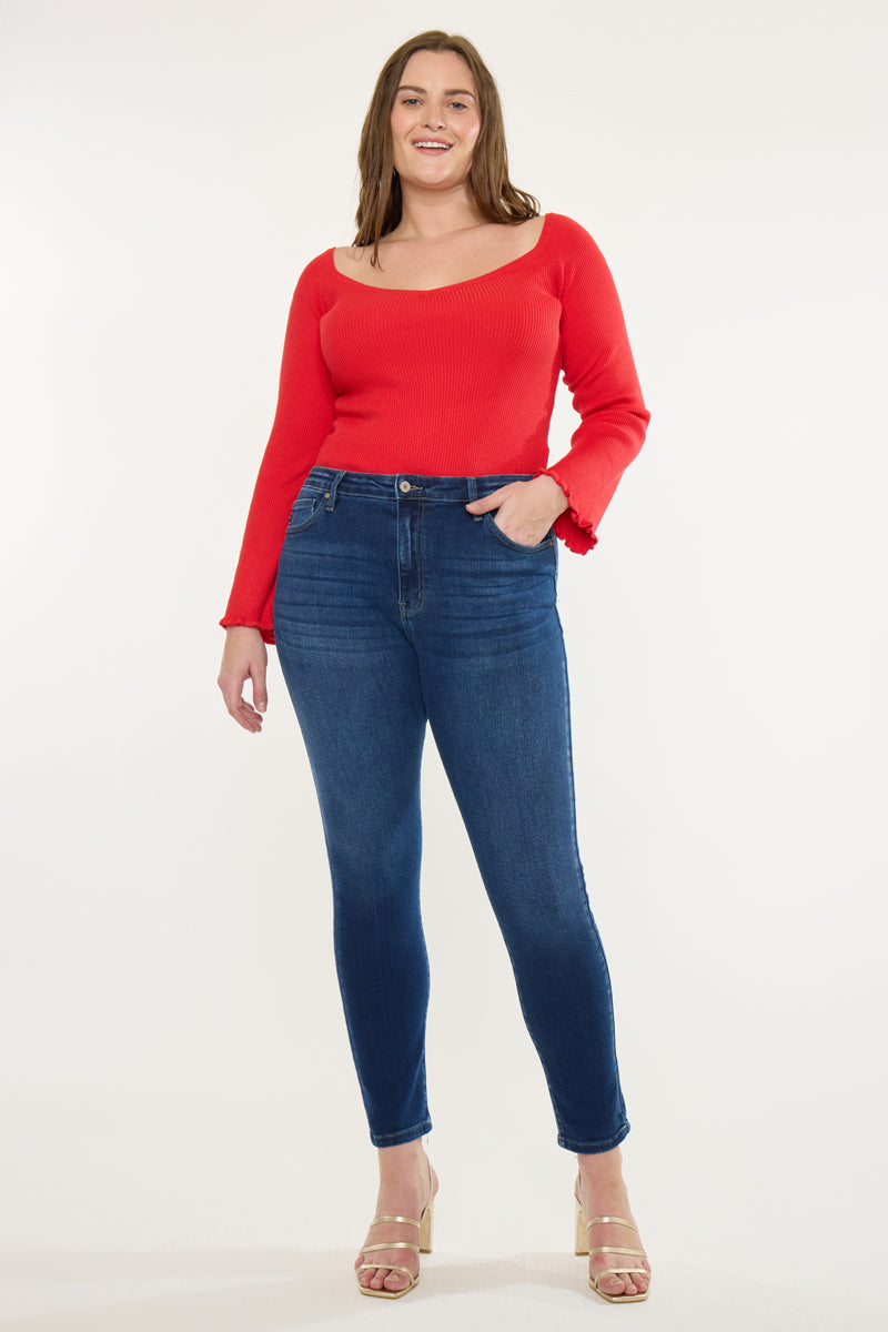 Klarissa  High Rise Super Skinny Jeans  (Plus Size)