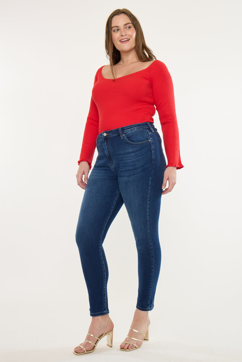Klarissa  High Rise Super Skinny Jeans  (Plus Size)