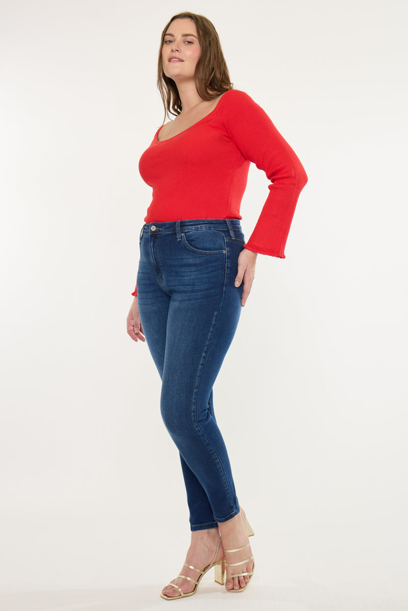 Klarissa  High Rise Super Skinny Jeans  (Plus Size)