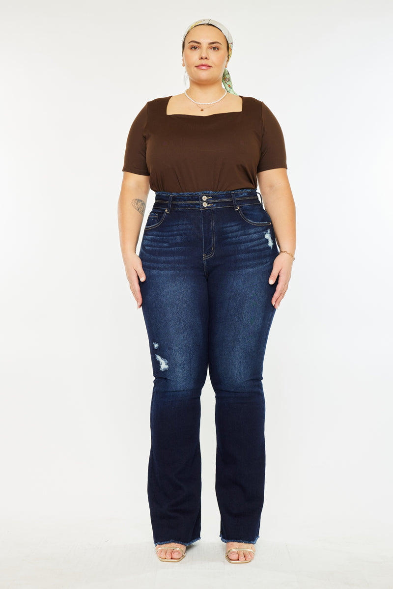 Gill High Rise Flare Jeans (Plus Size) - Official Kancan USA