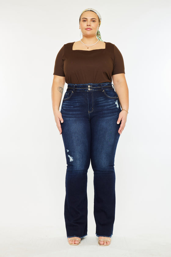 Gill High Rise Flare Jeans (Plus Size) - Official Kancan USA