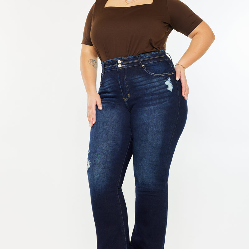 Gill High Rise Flare Jeans (Plus Size) - Official Kancan USA