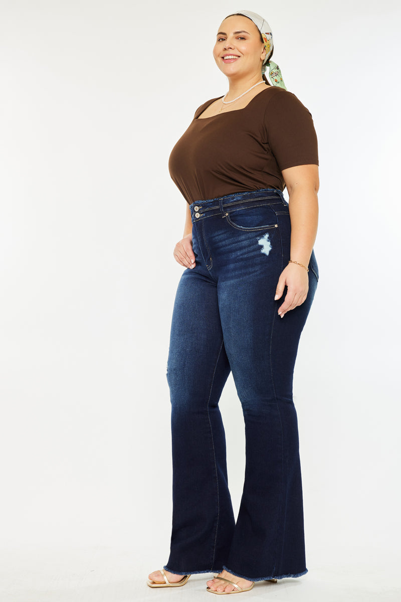 Gill High Rise Flare Jeans (Plus Size) - Official Kancan USA