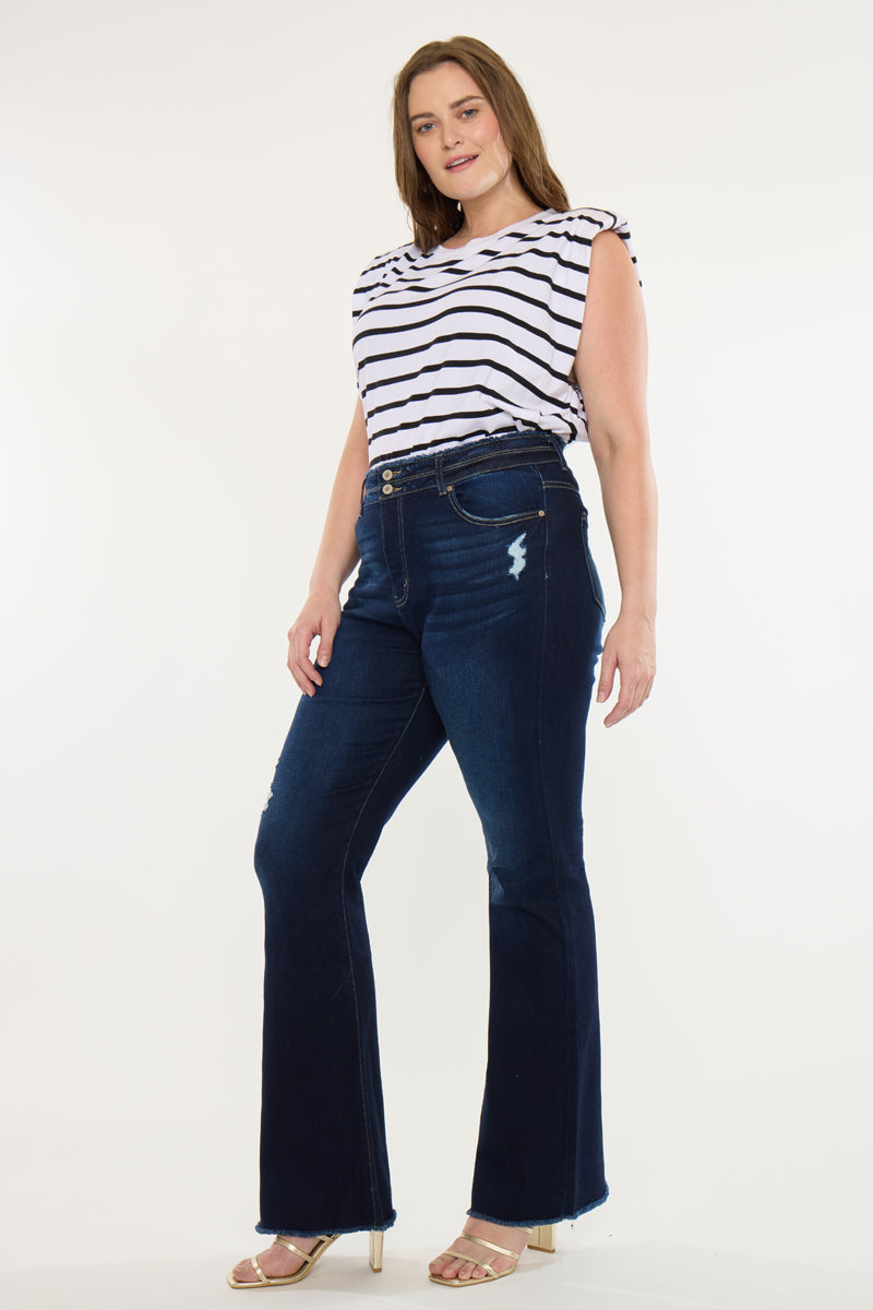 Gill High Rise Flare Jeans (Plus Size)