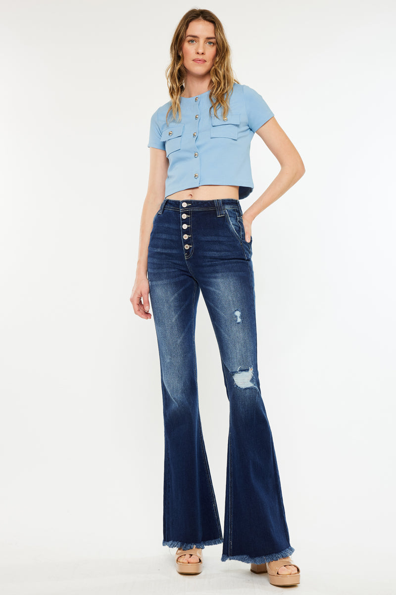 Sian High Rise Flare Jeans – Kancan USA