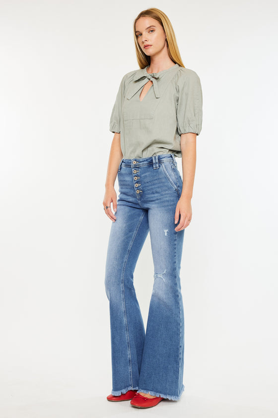 Sianne High Rise Flare Jeans - Official Kancan USA