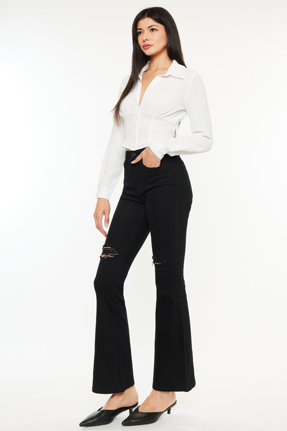 Mars High Rise Flare Jeans (Petite) - Official Kancan USA