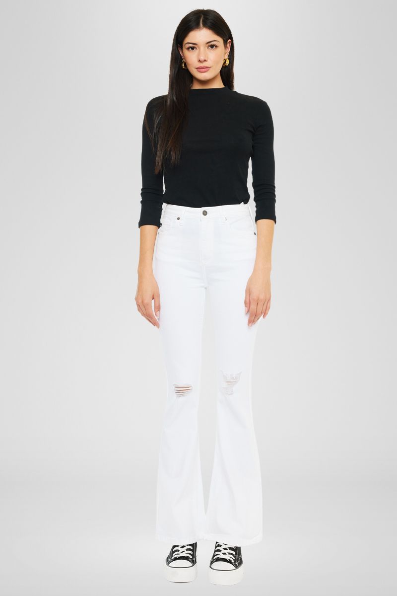 Crystal High Rise Bootcut Jeans (Petite) - Official Kancan USA