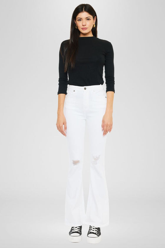 Crystal High Rise Bootcut Jeans (Petite) - Official Kancan USA