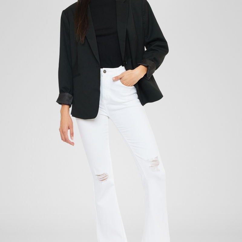Crystal High Rise Bootcut Jeans (Petite) - Official Kancan USA