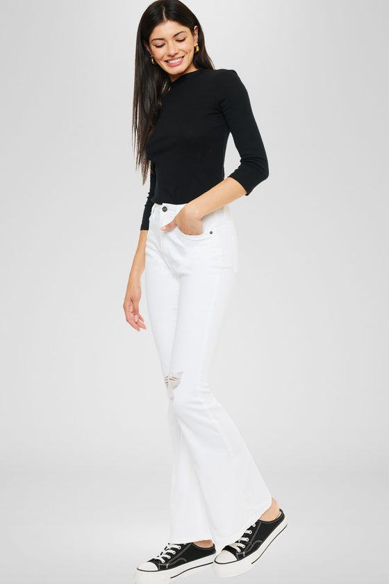 Crystal High Rise Bootcut Jeans (Petite) - Official Kancan USA