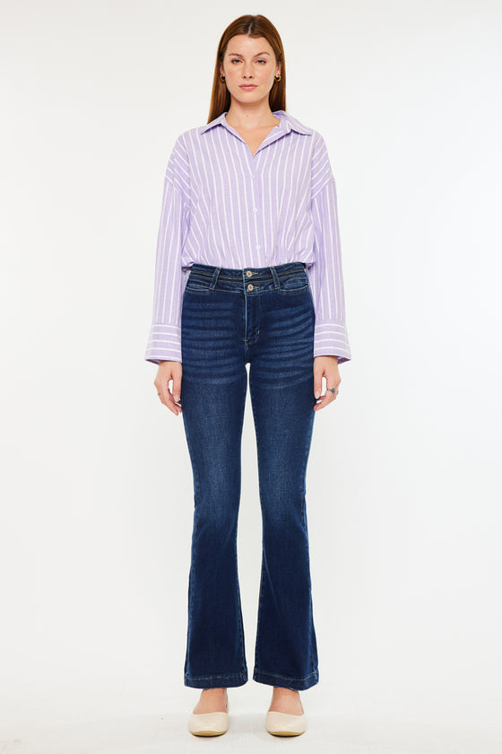Caroline High Rise Flare Jeans - Official Kancan USA